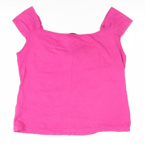 Artigiano Women's Pink Bow Blouse, Size 14, Summer Top