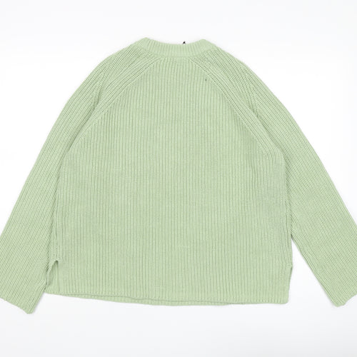 Marks and Spencer Women's Green Pullover Jumper, M, Crew Neck