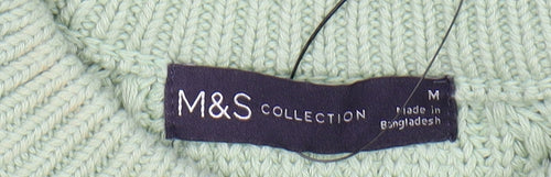 Marks and Spencer Women's Green Pullover Jumper, M, Crew Neck