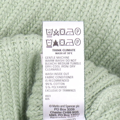 Marks and Spencer Women's Green Pullover Jumper, M, Crew Neck