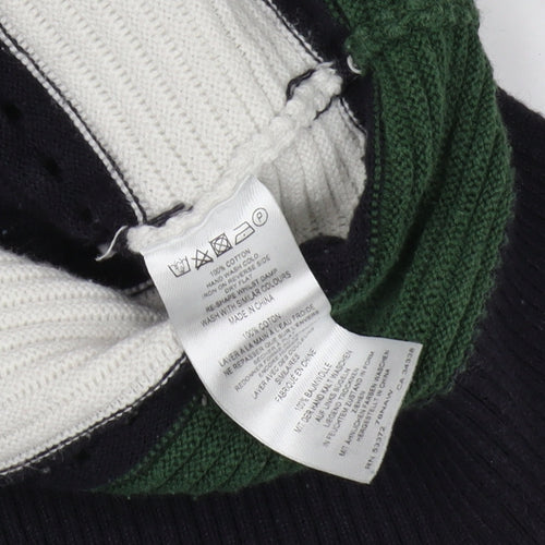 French Connection Women's Black Striped Pullover Jumper