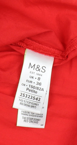 Marks and Spencer Red Camisole Blouse, Size 8, Summer
