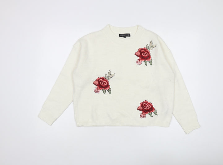 Cameo Rose Women's Ivory Floral Pullover Jumper S