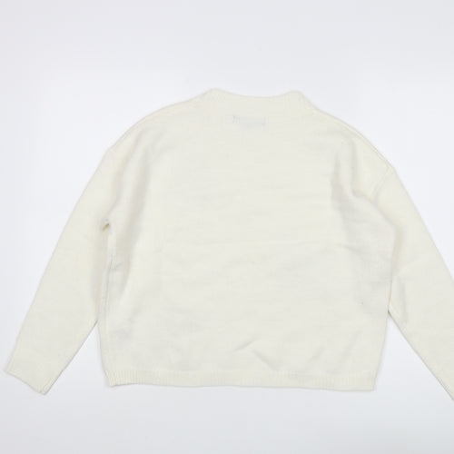 Cameo Rose Women's Ivory Floral Pullover Jumper S