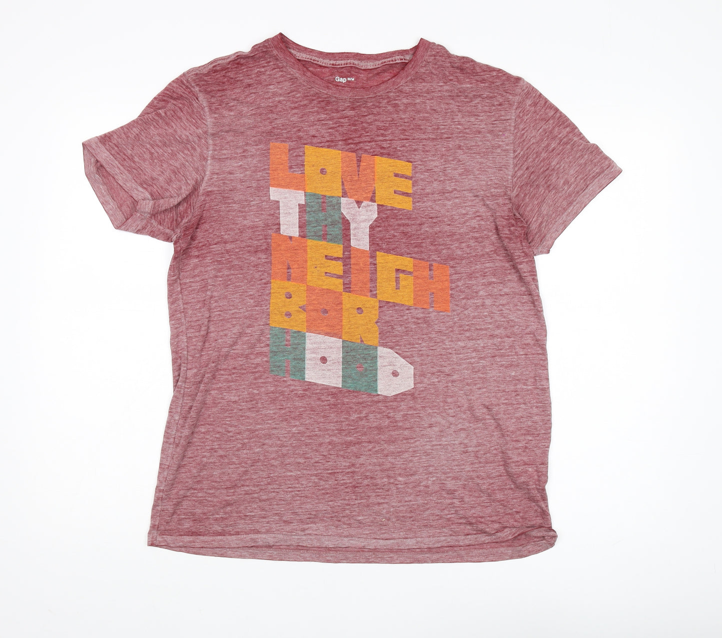 Gap Men's Red Graphic Print T-Shirt, Size M, Regular Fit