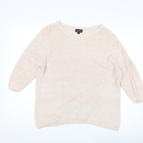 Topshop Women's Pink Pullover Jumper, Size 6
