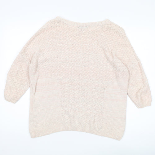 Topshop Women's Pink Pullover Jumper, Size 6