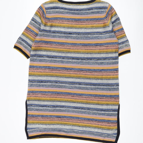 Marks and Spencer Women's Multicoloured Striped Knit Jumper L