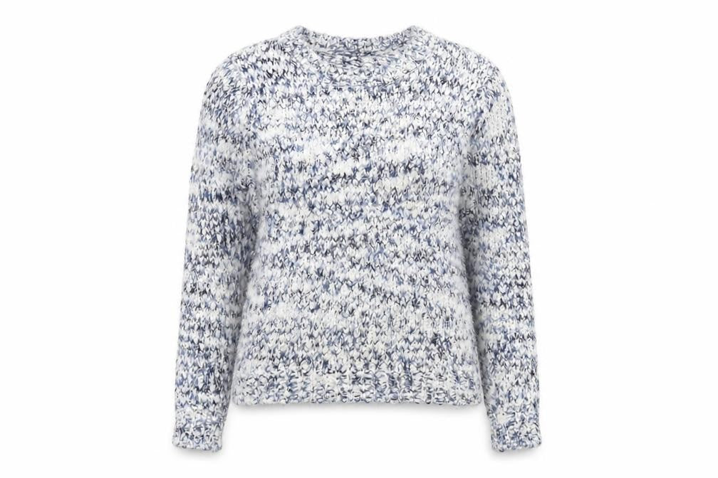 Front view of Roman Women's Blue Crew Neck Jumper, size 12