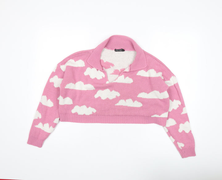 Nasty Gal Women's Pink Cloud Pullover Jumper