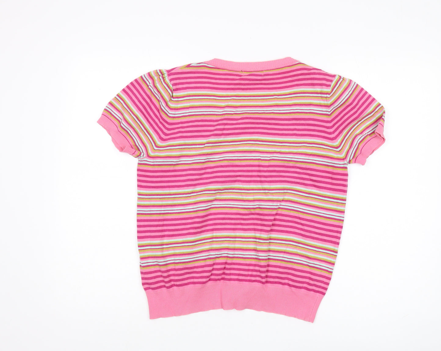 Next Women's Pink Striped Cardigan Size 14