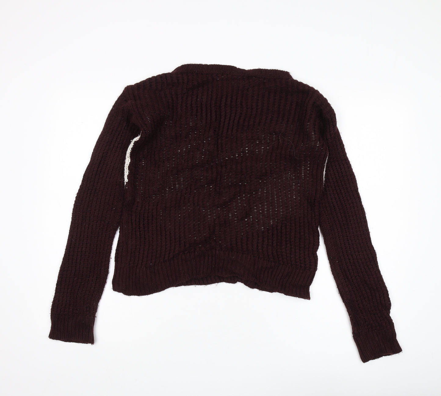 Dorothy Perkins Women's Brown Heart Pullover Jumper Size 10