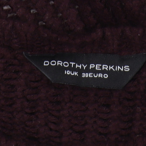 Dorothy Perkins Women's Brown Heart Pullover Jumper Size 10