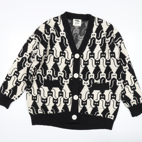 Joanie Women's Black & White Cardigan M