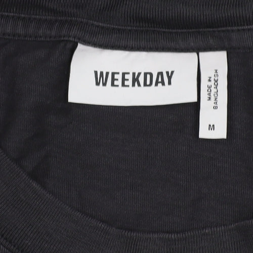 Weekday Men's Black Graphic Print T-Shirt M