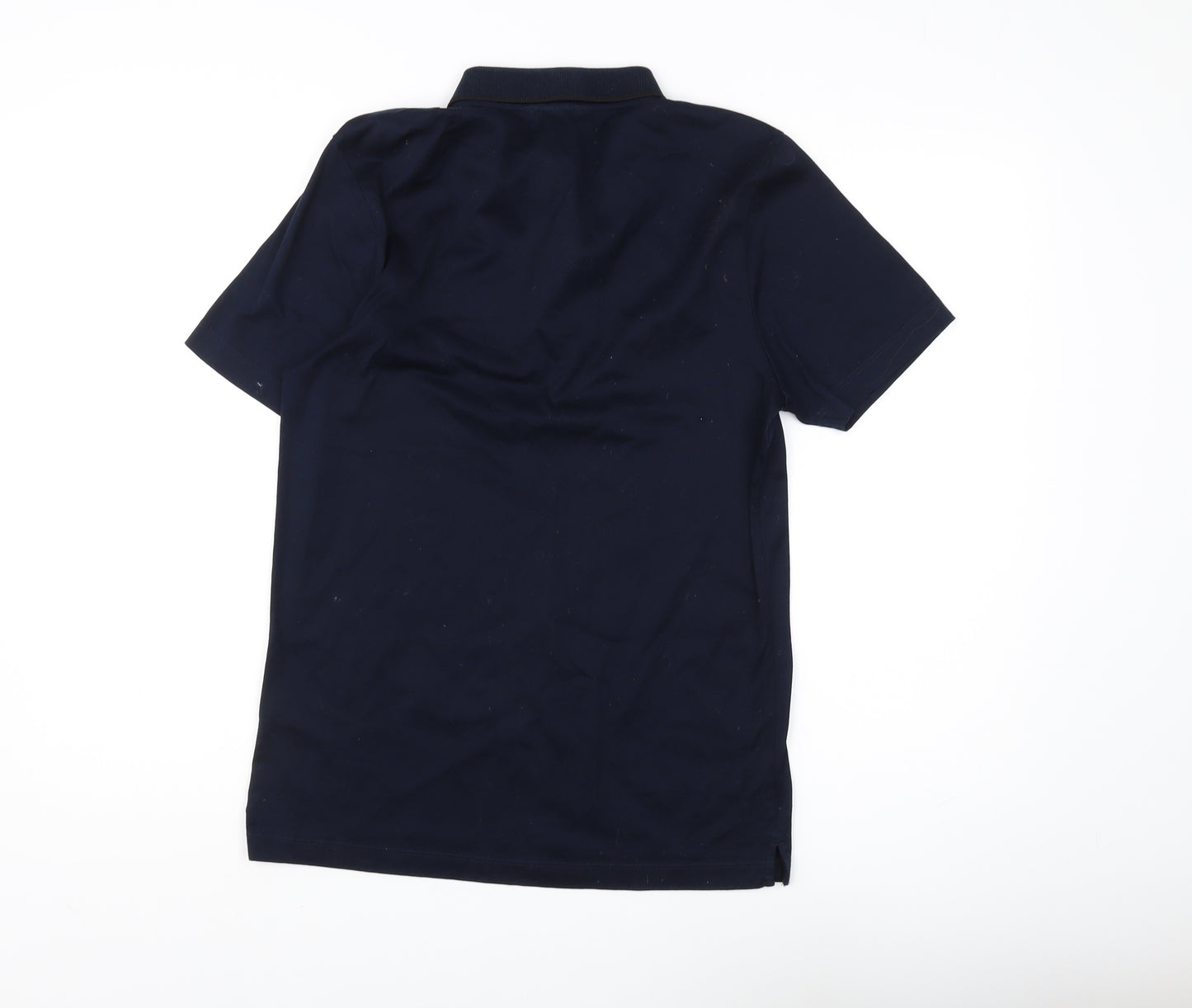 Marks & Spencer Men's Blue Polo Shirt - Small