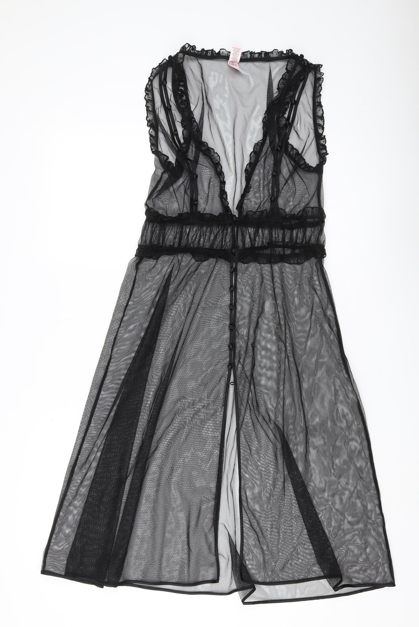 Victoria's Secret Women's Black Sheer Chemise M