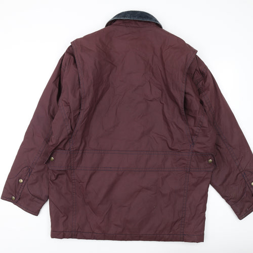 St Michael Men's Wine Parka Jacket M Lined Casual Classic