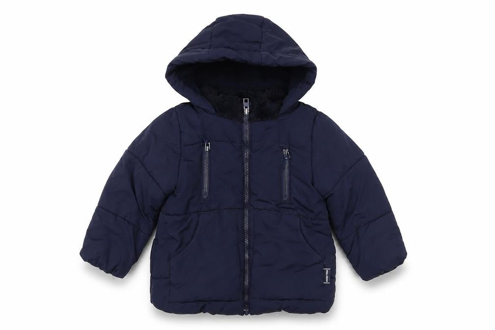 Zara Girls Blue Puffer Jacket 3-4 Years with Hood
