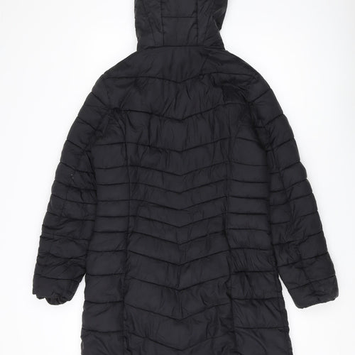 Lipsy Women’s Black Hooded Puffer Jacket Size 10