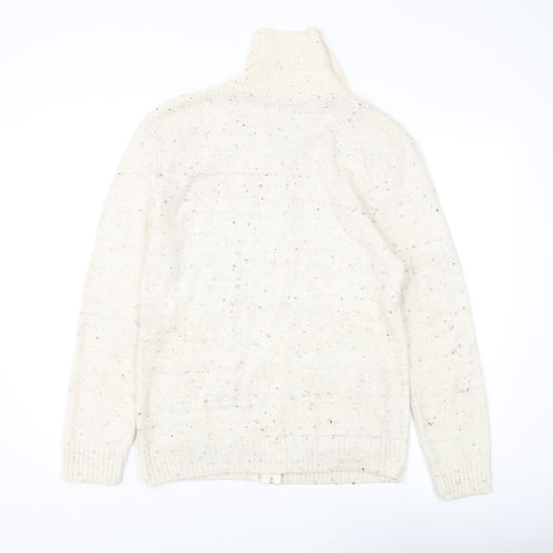 Insight Women's Ivory Cable-Knit Full Zip Jumper Size 6