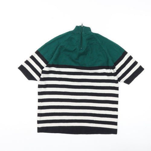Pop England Women's Mock Neck Striped Jumper - M