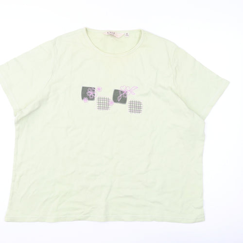 EWM Women's Green Embroidered XL T-Shirt