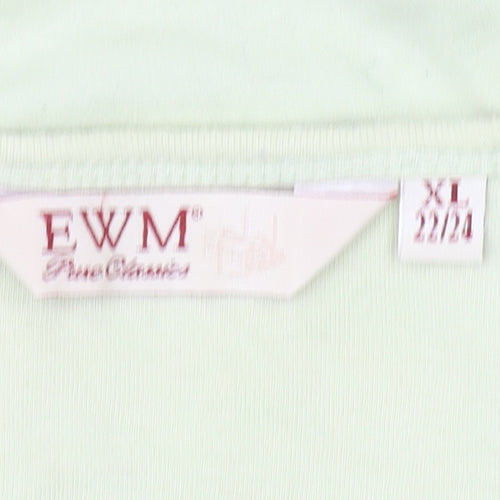 EWM Women's Green Embroidered XL T-Shirt