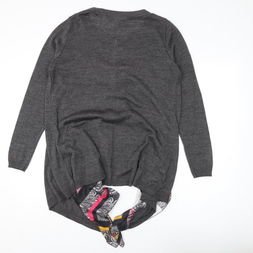 Patrizia Dini Women's Grey Paisley Tunic Jumper, Size 16