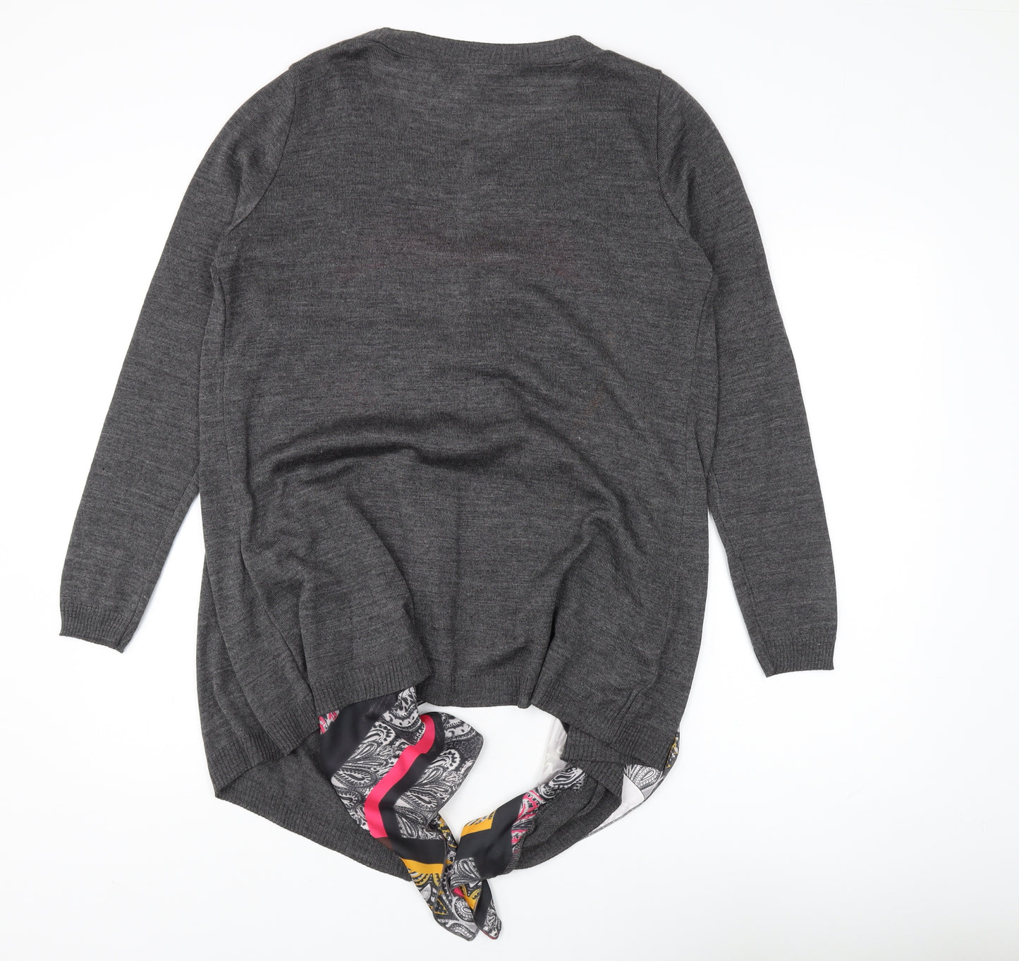 Patrizia Dini Women's Grey Paisley Tunic Jumper, Size 16