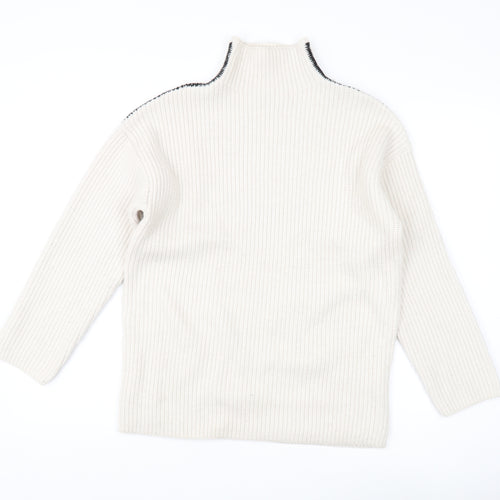 Marks and Spencer Women's Ivory Roll Neck Jumper S
