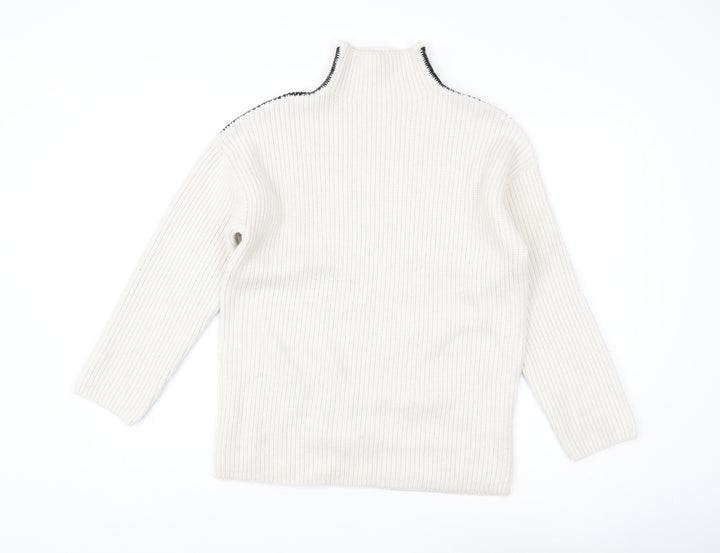 Marks and Spencer Women's Ivory Roll Neck Jumper S