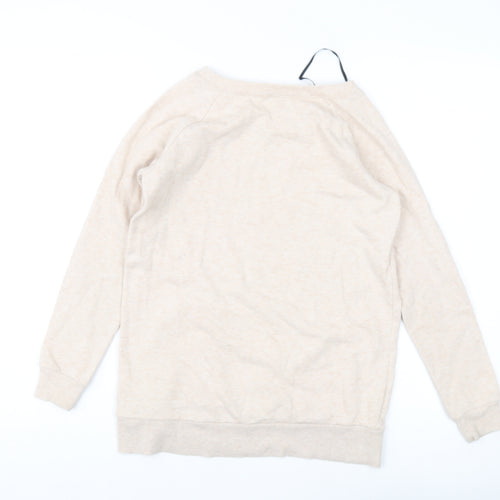 H&M Girls Beige Sequin Shine Bright Sweatshirt 18 Plus Pullover