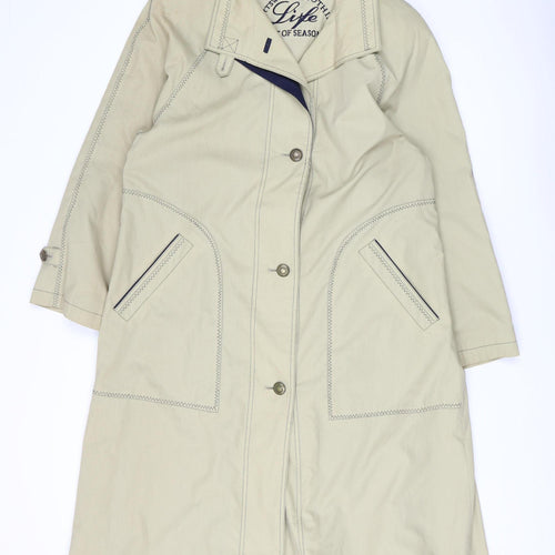 Arnold Scaasi Beige Trench Coat Unisex Adults S Classic