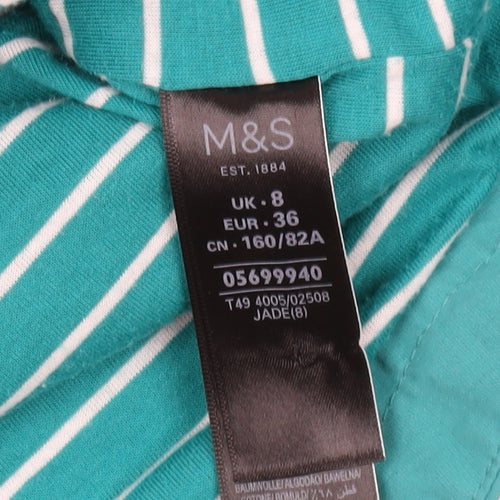 Marks and Spencer Women's Green Parka Jacket Size 8