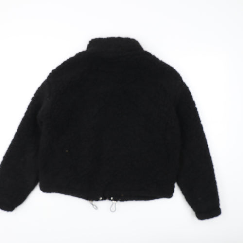 New Look Women's Black Fleece Jacket S Regular Fit