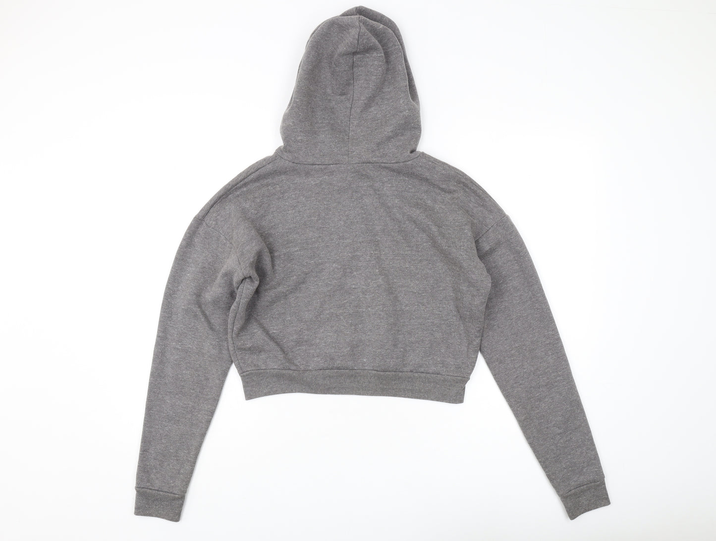 Topshop Women's Grey Full Zip Hoodie Size 8