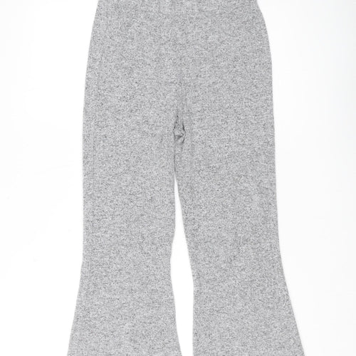 Asos Women's Grey Flared Knit Trousers Size 12