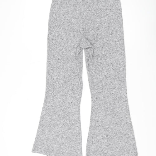 Asos Women's Grey Flared Knit Trousers Size 12