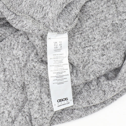 Asos Women's Grey Flared Knit Trousers Size 12