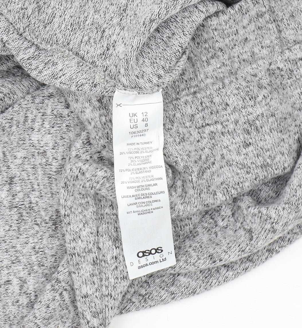 Asos Women's Grey Flared Knit Trousers Size 12