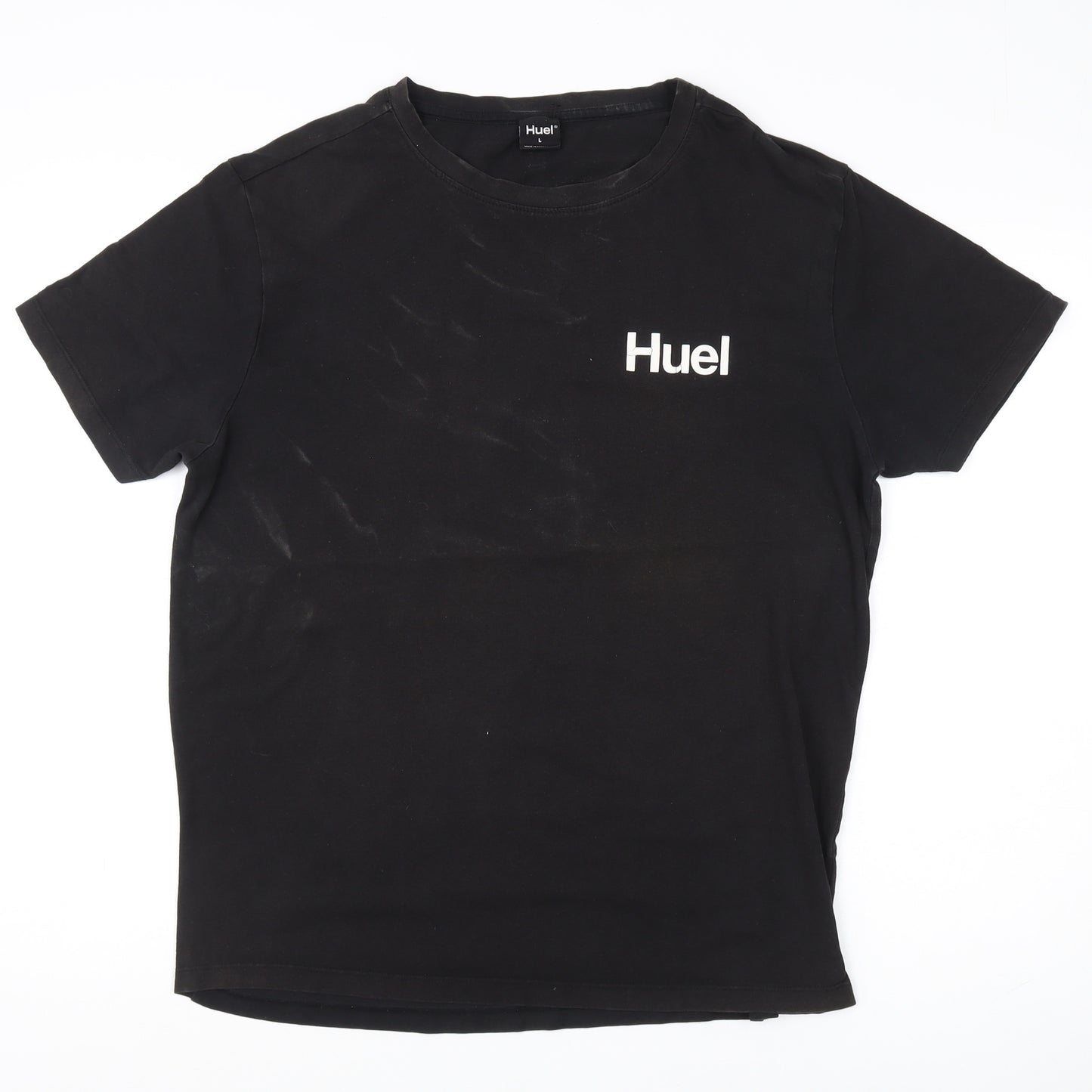 Huel Unisex Black T-Shirt, L, Cotton Crew Neck Tee