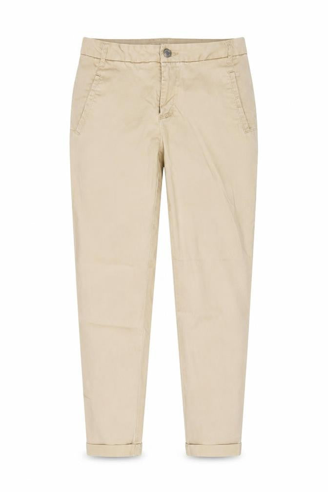 Front view of VILA Women's Beige Chino Trousers, size S