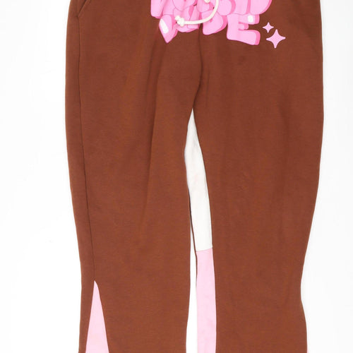 Boohoo MAN Men's Brown Jogger Trousers 2XL, Relaxed Fit