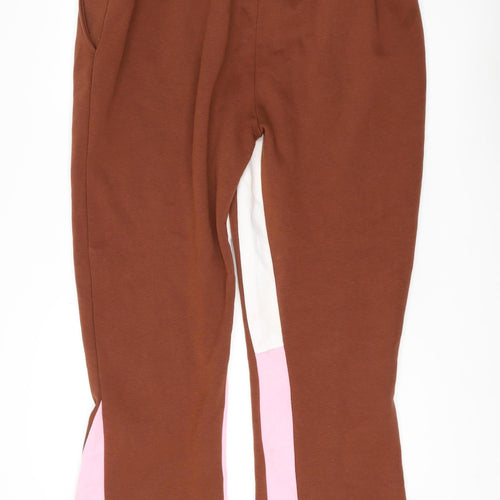 Boohoo MAN Men's Brown Jogger Trousers 2XL, Relaxed Fit