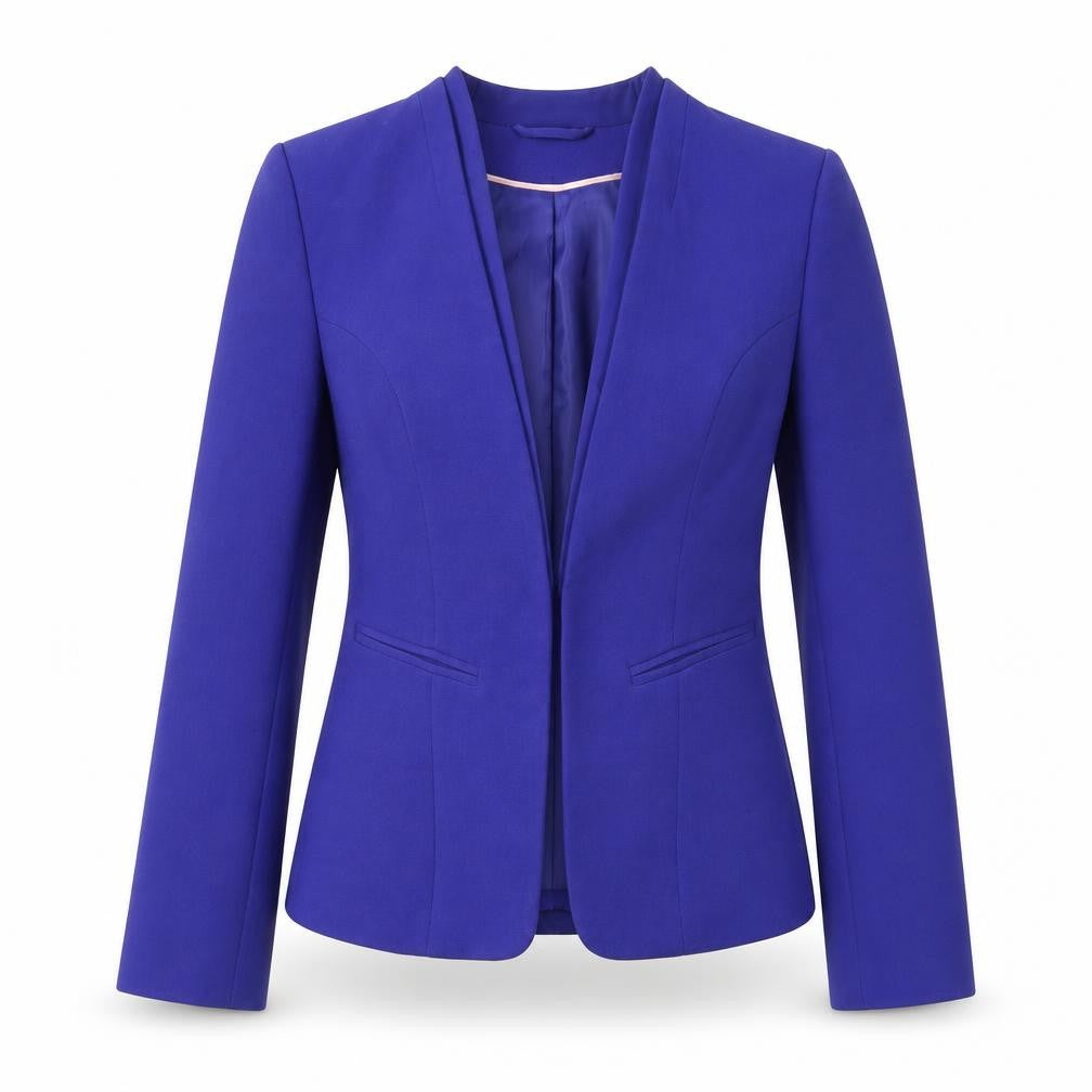 Front view of H&M Women's Purple Suit Jacket, size 6, - Elegant & Chic