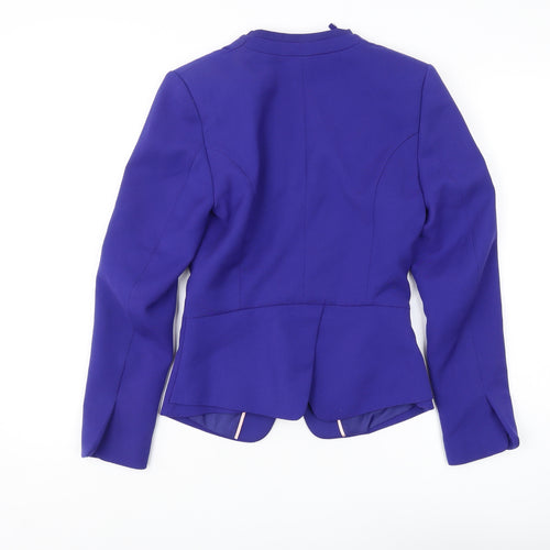 H&M Women's Purple Suit Jacket Size 6 - Elegant & Chic