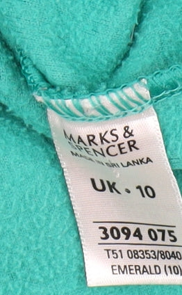 Marks and Spencer Women's Green Size 10 Fleece Jacket