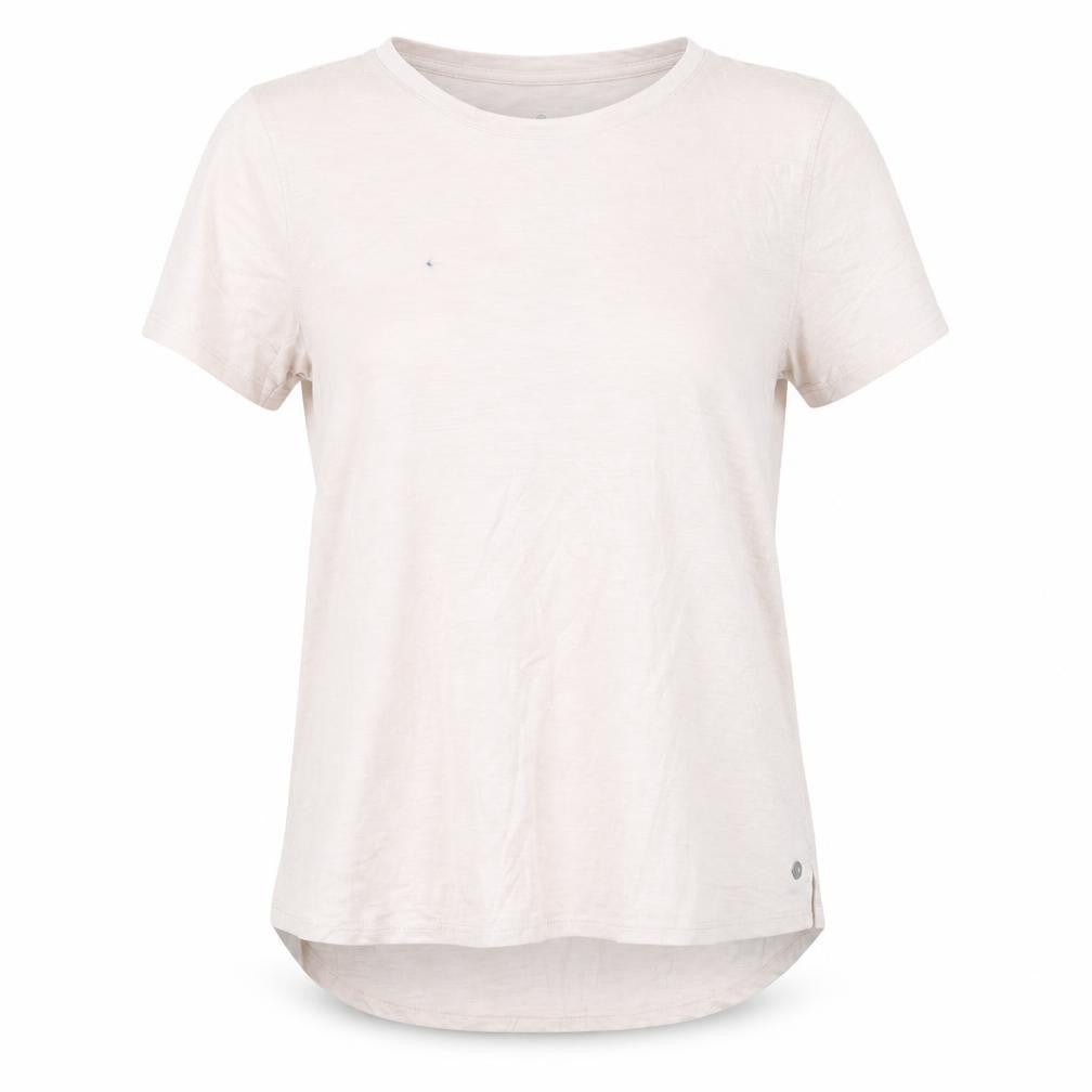 Front view of Abana Women's Ivory T-Shirt, size L, Basic Style