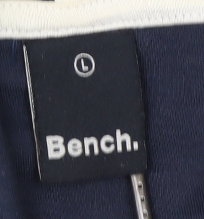 Bench Men's Blue Full Zip Hoodie, Size L, Cotton Blend